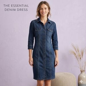 Old Navy Demin Women Dress. Size 1. Measure In Descrption